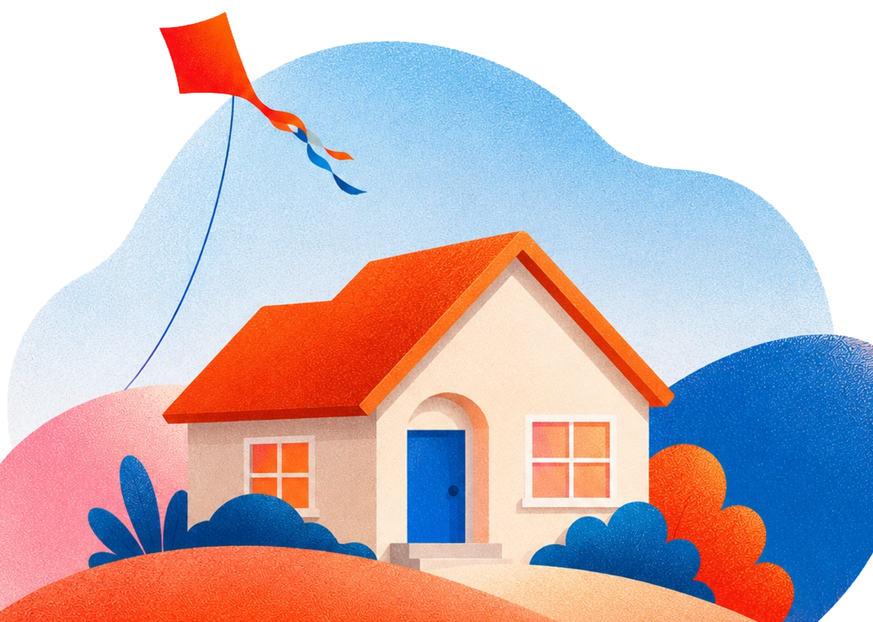 In-home ABA therapy session illustration